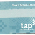 LACMTA (Metro) TAP (Transit Access Pass) RFID card (obverse side)